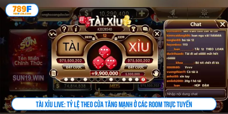 Tài Xỉu Live: Tỷ Lệ Theo Cửa Tăng Mạnh Ở Các Room Trực Tuyến