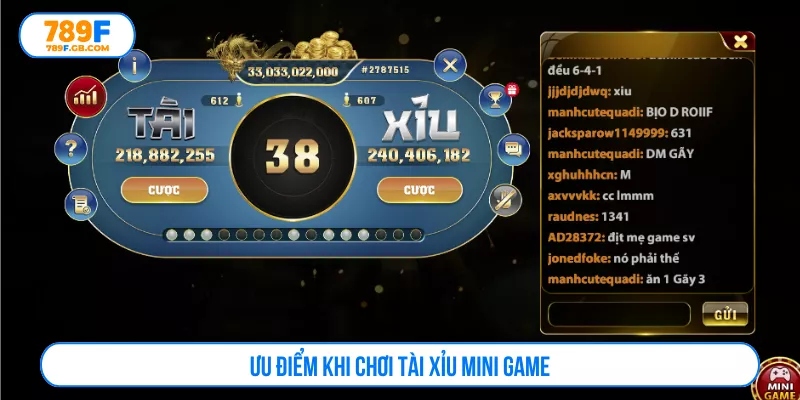 Ưu điểm khi chơi tài xỉu mini game